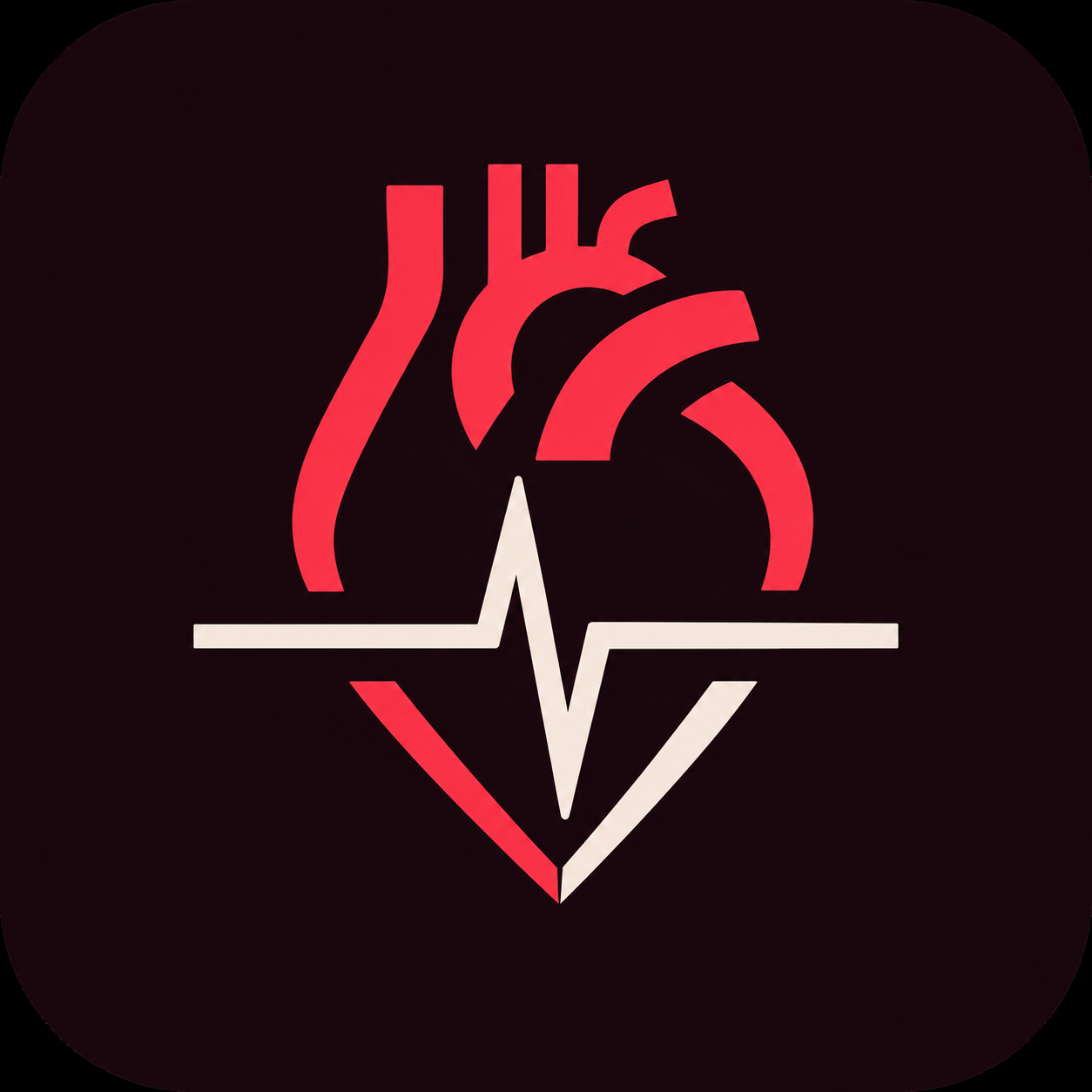 Korsa heart-and-ECG logo